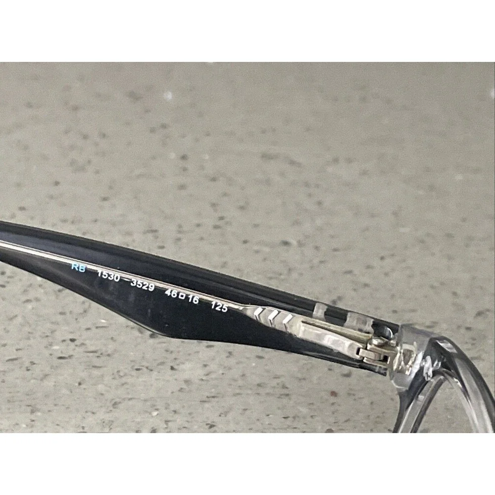 Ray-Ban RB 1530 3529 46-16-125 Black Crystal Full Rim Eyeglasses Frames ONLY